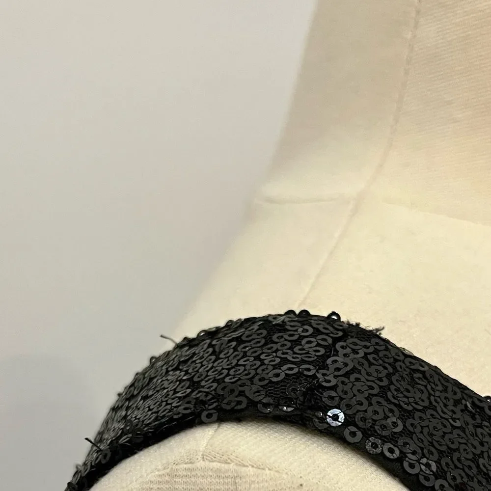 STUNNING Mac Duggal Black Sequin Fit and Flare Formal Dress - Picture 11 of 12